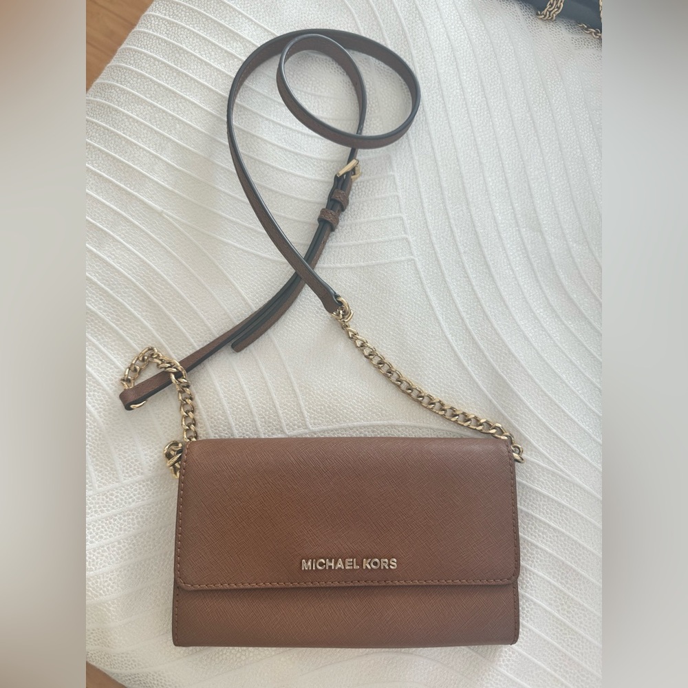 Michael Kors Camel Color Tech Crossbody